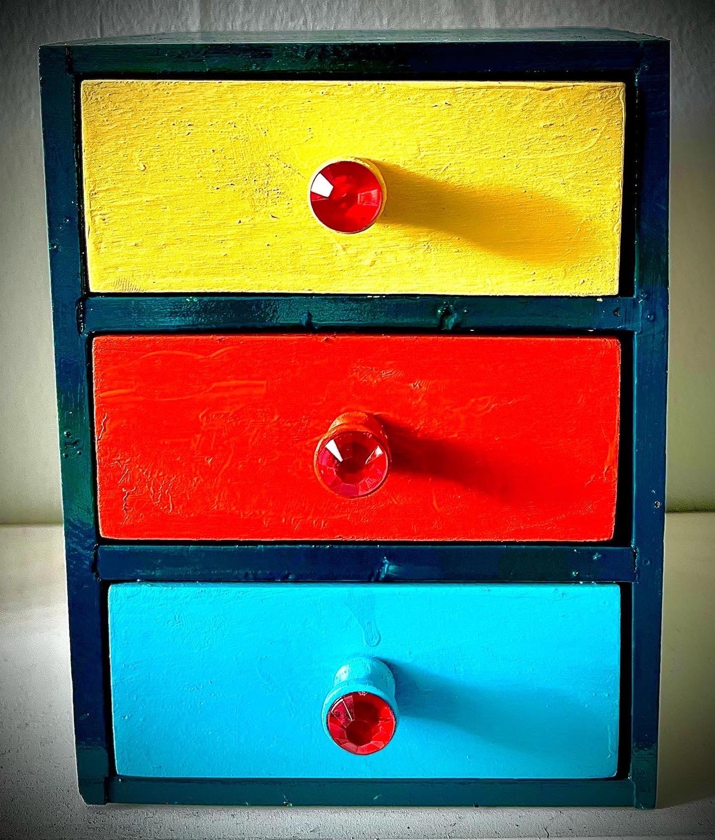 Upcycled 3 drawer small chest