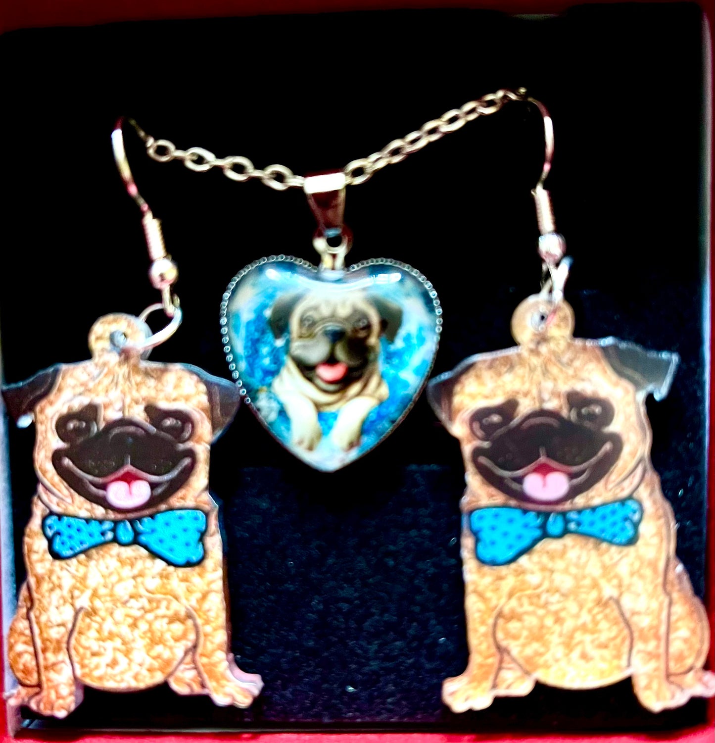 2pc jewellery set- pug