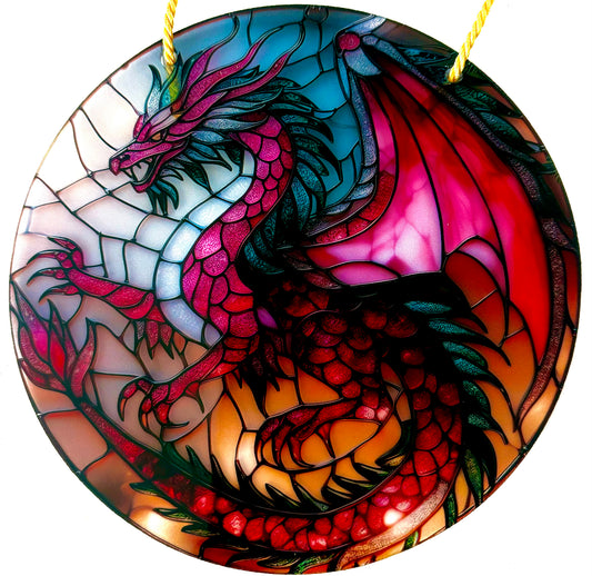 Dragon Suncatcher - pink