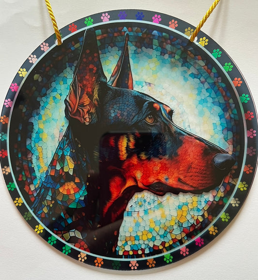 Dog suncatcher - Doberman