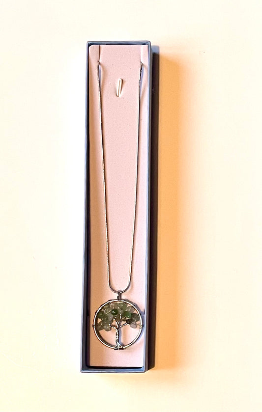 Tree of life green chalcedony