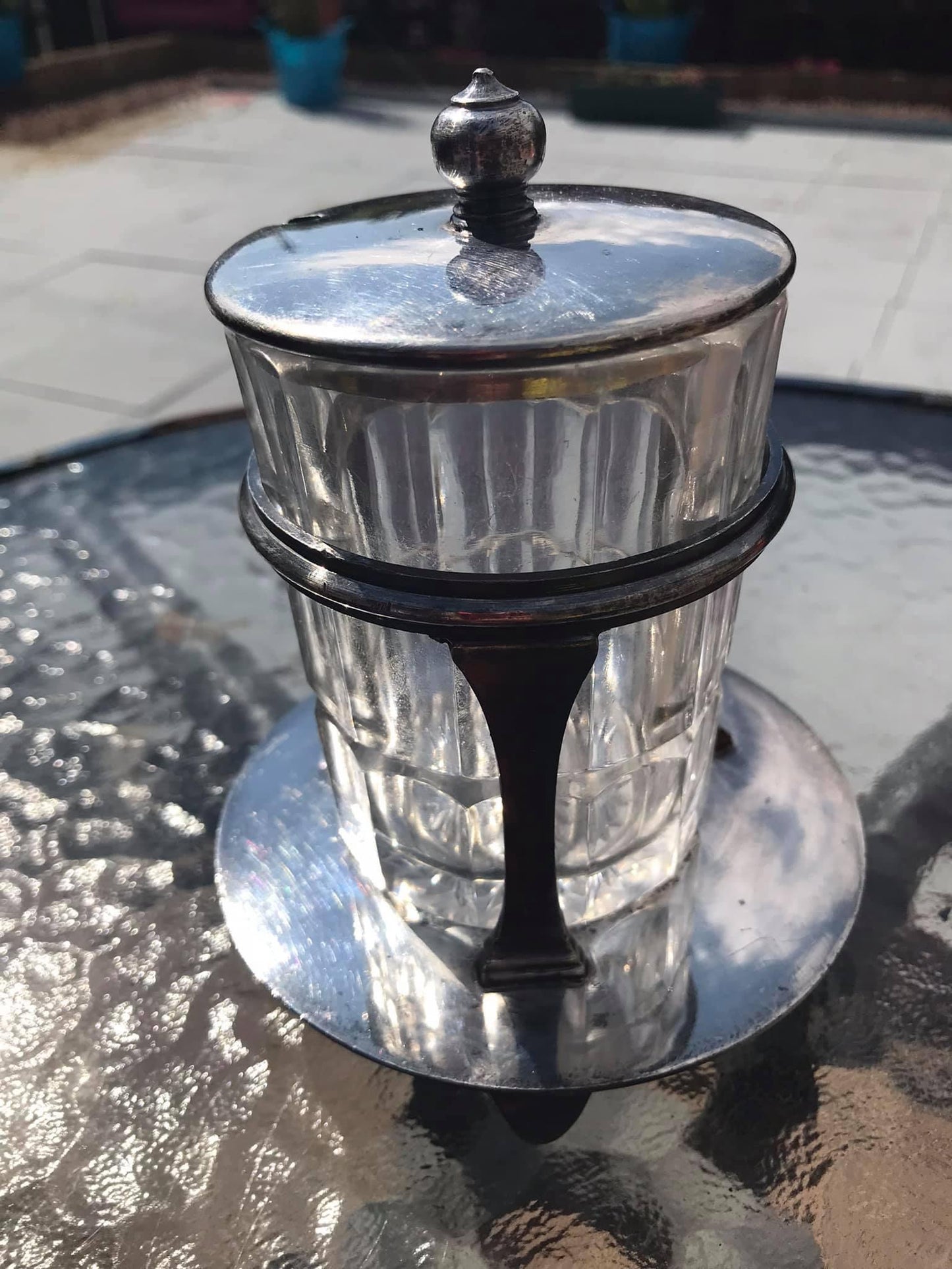 Vintage preserve serving jar