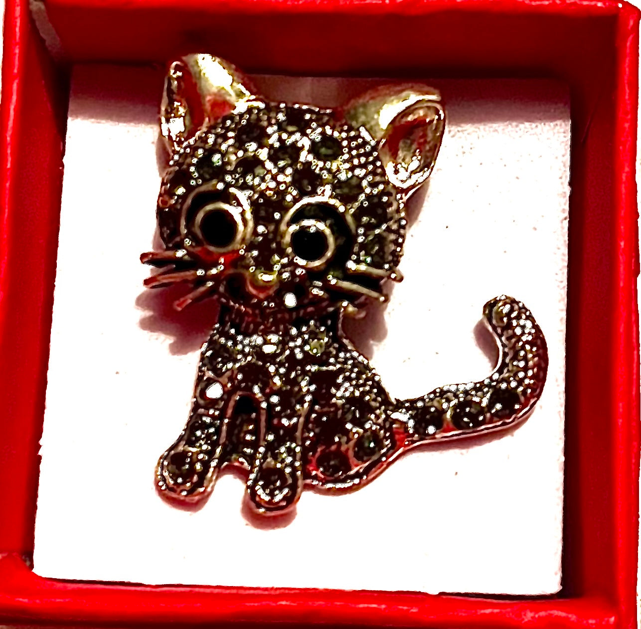 Cat jewellery brooch