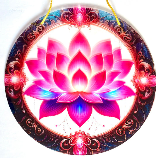 Suncatcher - pink lotus flower