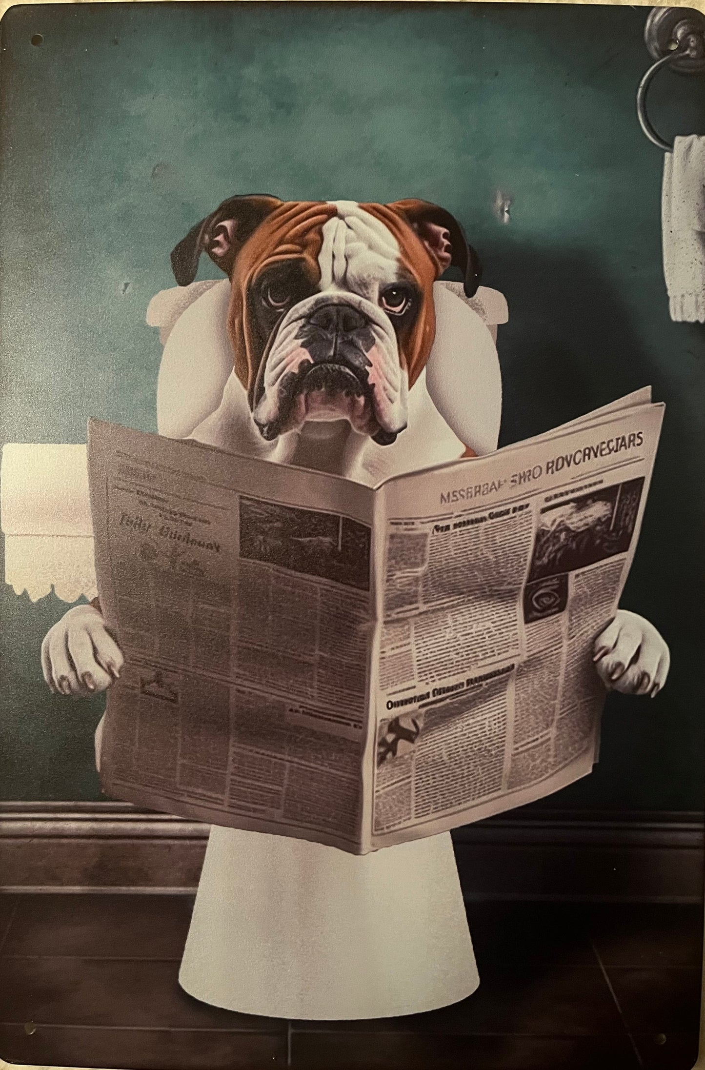 Dog tinplate sign - Bulldog