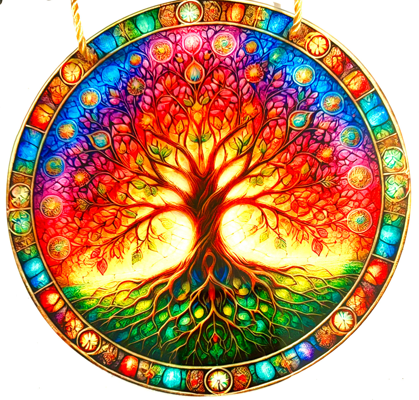 Tree of life Suncatcher - Autumn Dusk style 8
