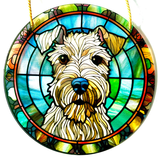 Dog suncatcher - Schnauzer (beige)