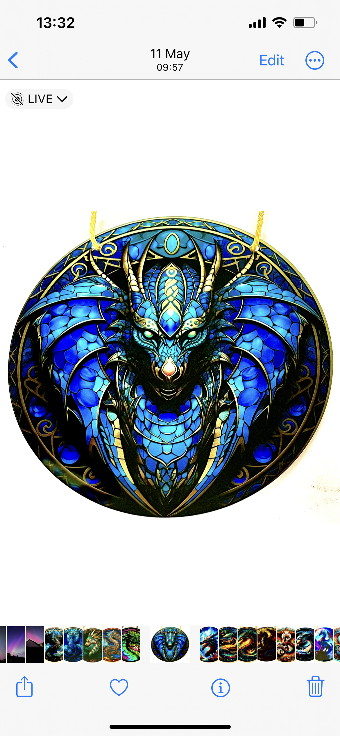 Dragon Suncatcher - Blue dragon king