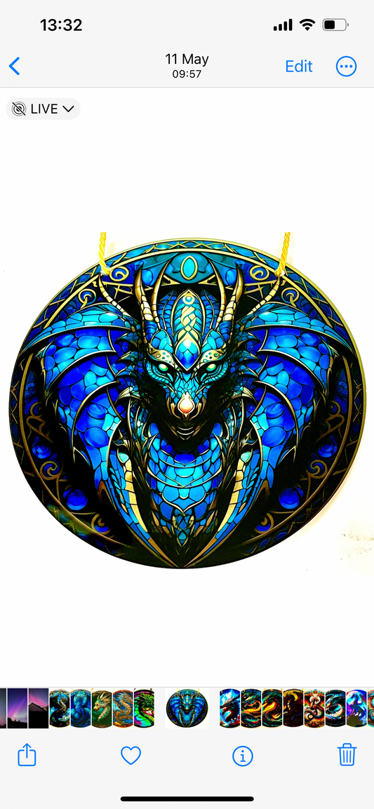 Dragon Suncatcher - Blue dragon king