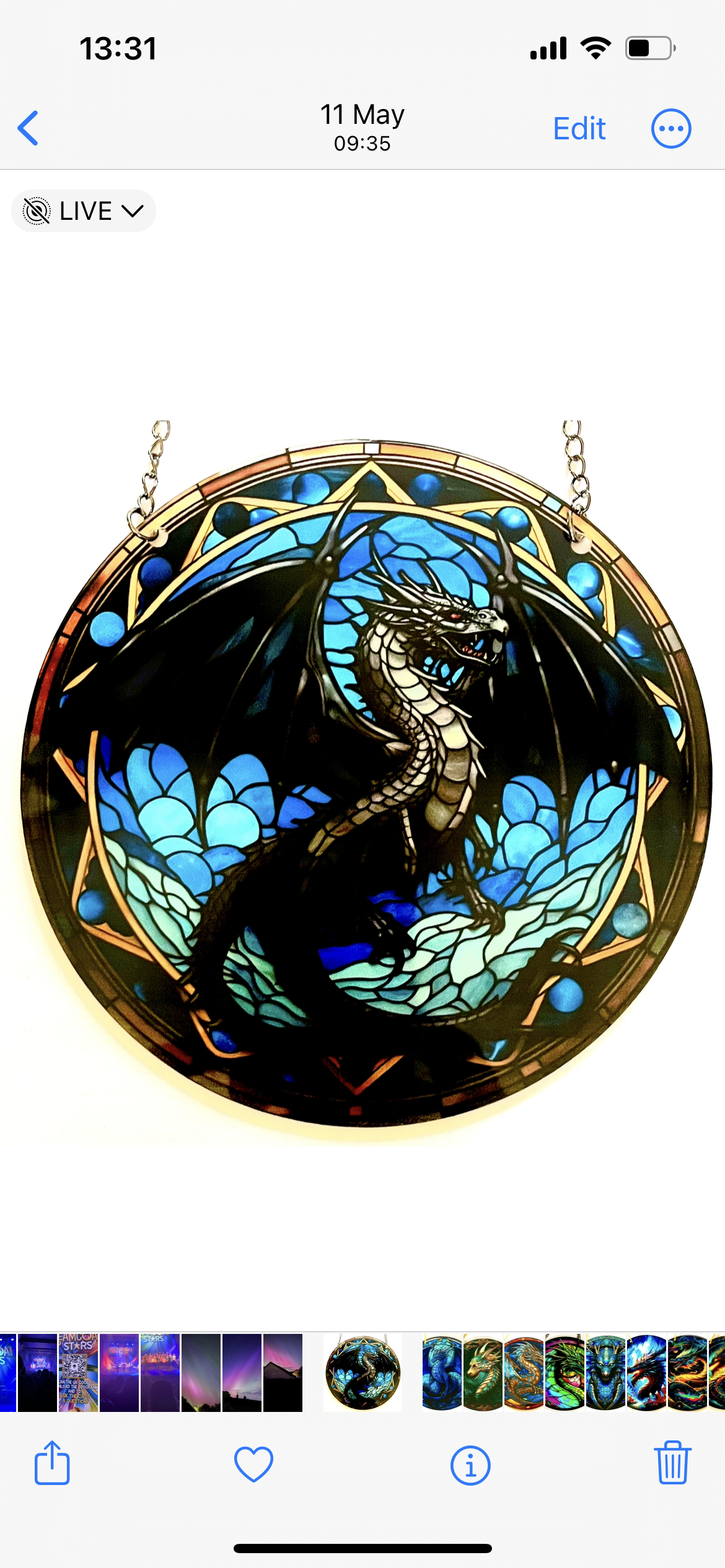 Dragon Suncatcher - grey