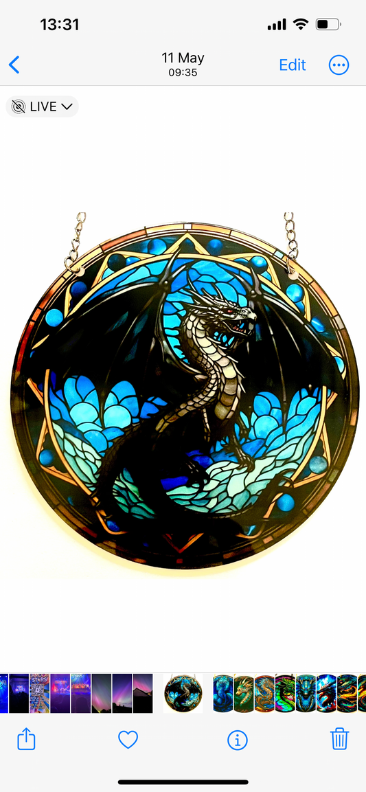 Dragon Suncatcher - grey