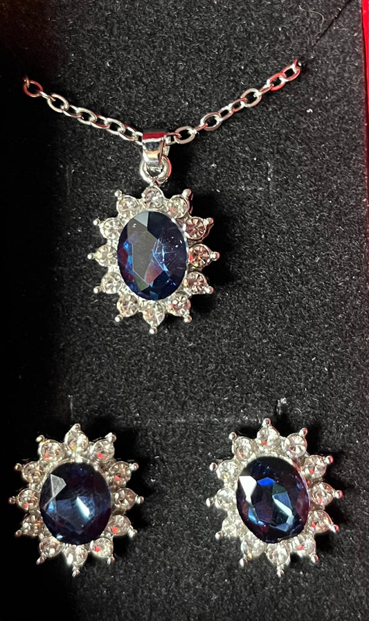 2pc jewellery set - blue
