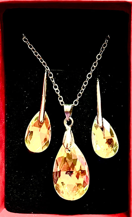 Jewellery 2pc gift set - opaque prism style