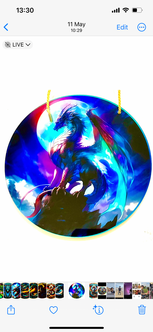 Dragon  Suncatcher - blue/purple