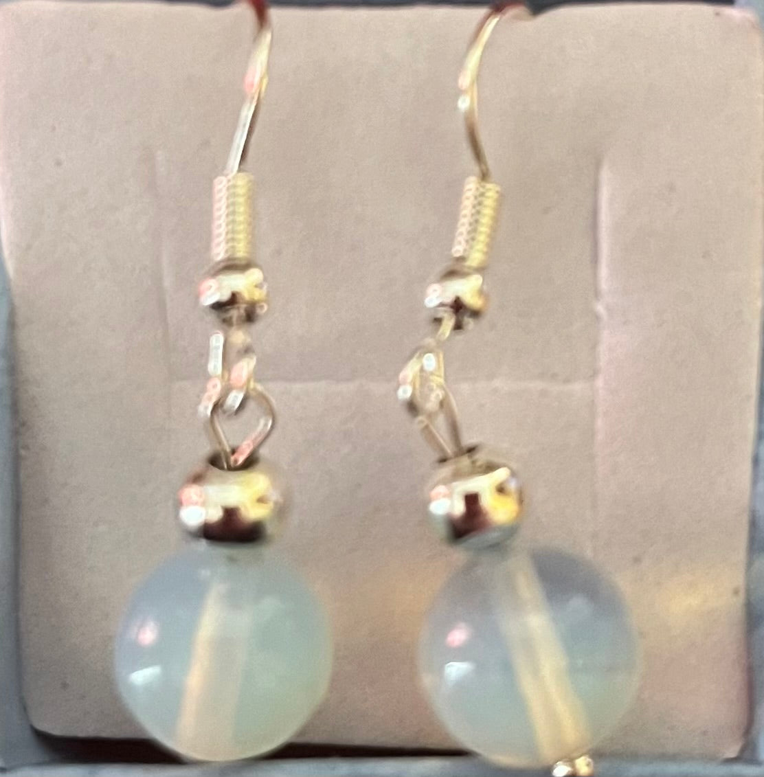 Earrings - opalite droplet style
