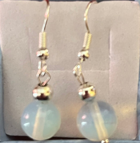 Earrings - opalite droplet style
