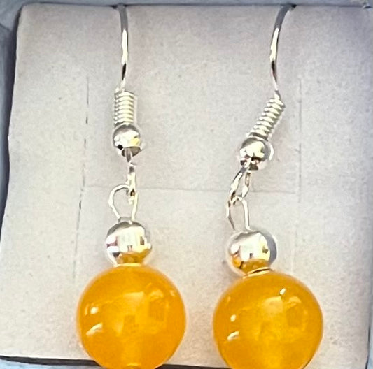 Earrings - amber style droplet