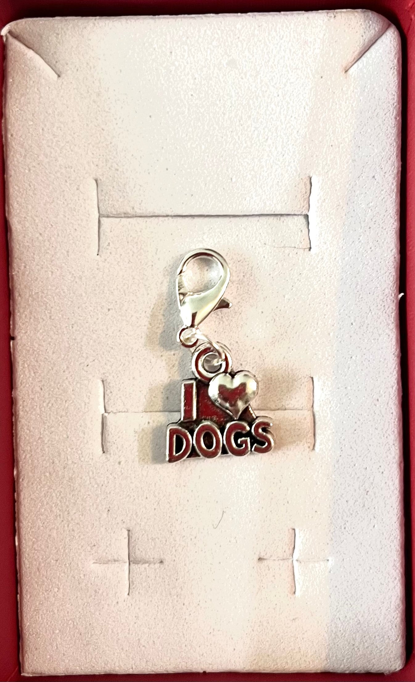 Dog collar charm “ I love dogs”
