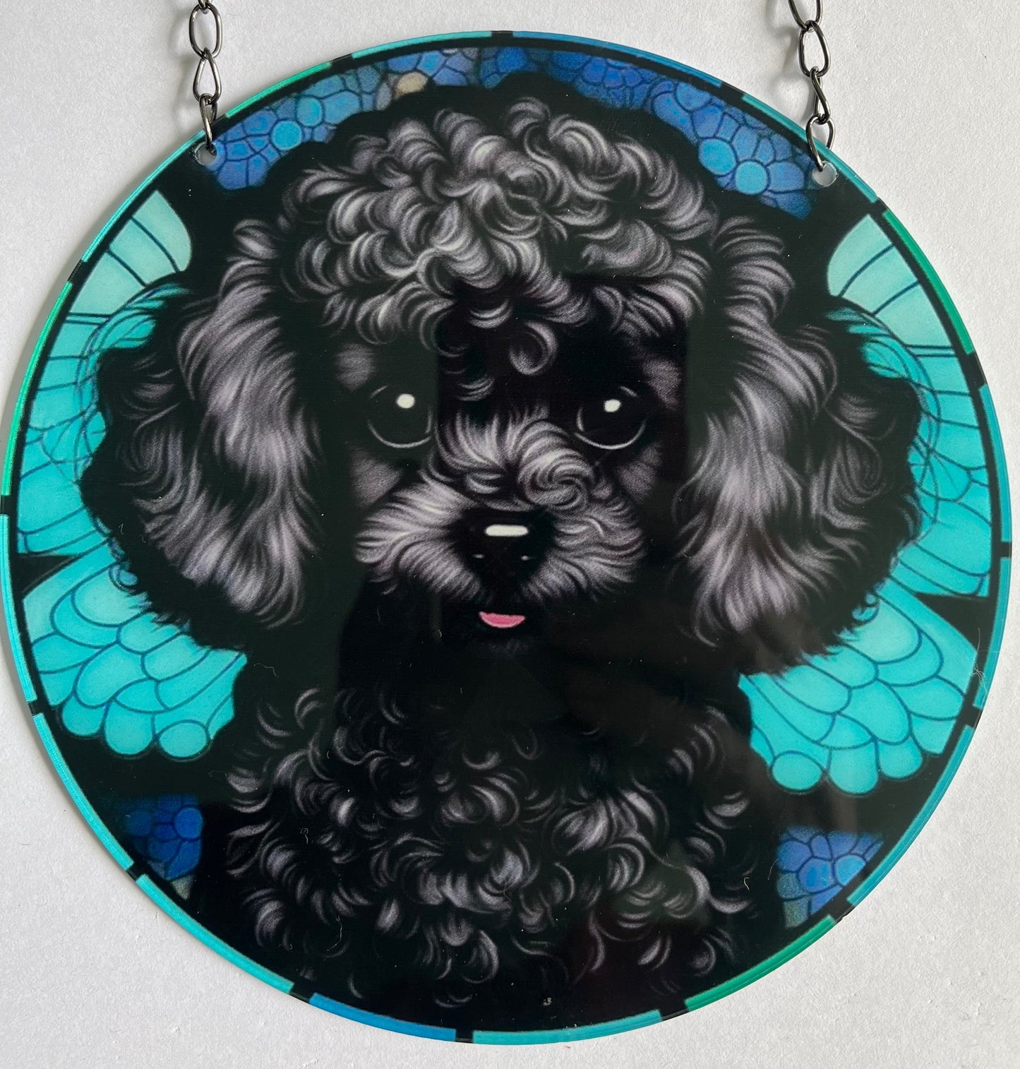 Dog suncatcher - Poodle (black)