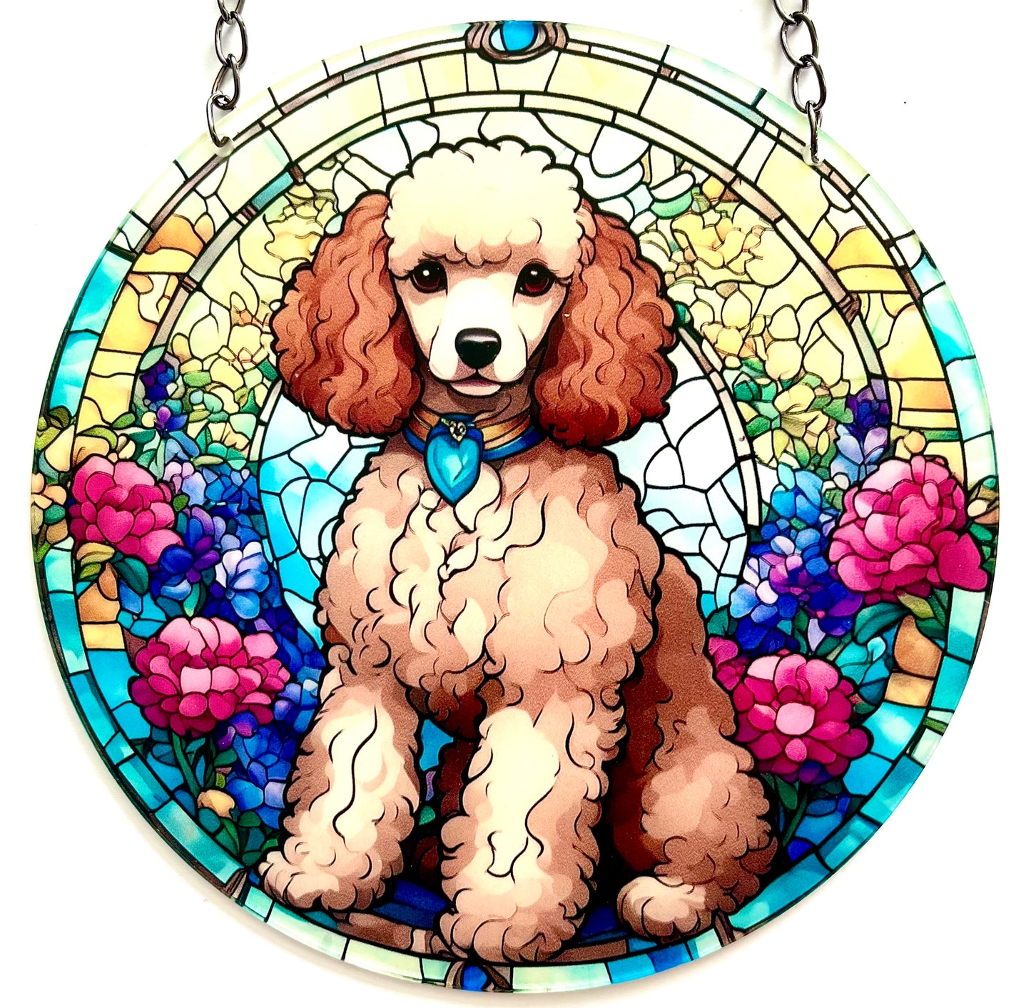Dog Suncatcher - Poodle ( beige)