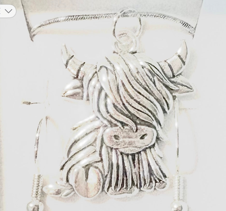 Highland cow/bull - 2pc jewellery set