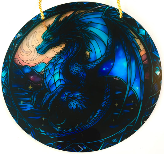 Dragon Suncatcher - blue