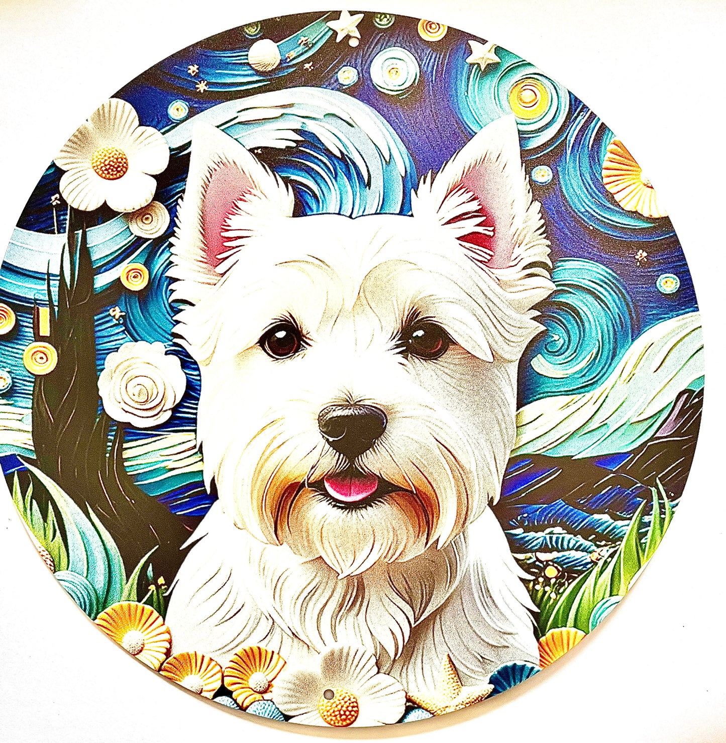 Dog - West Highland terrier tinplate sign