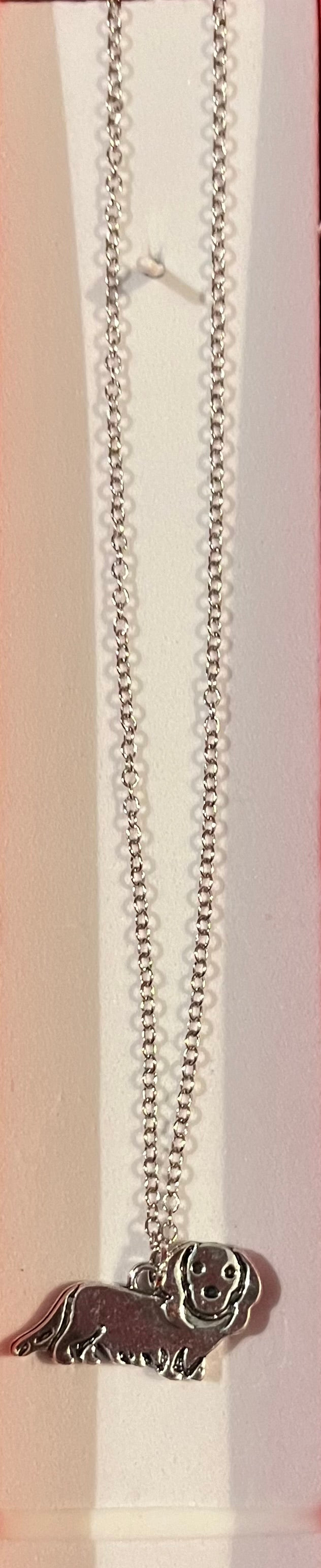Necklace - Dog. Dachshund ( long haired)