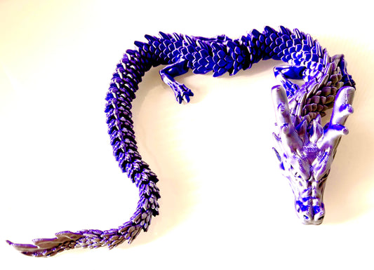 3D Printed Dragon - large purple coloured