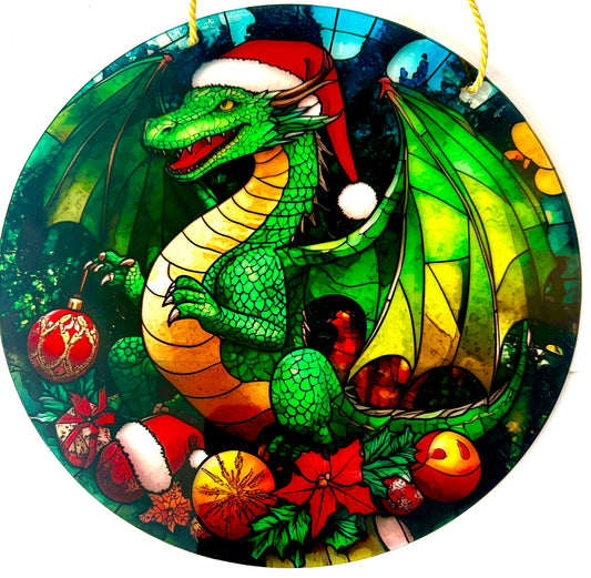 Dragon Suncatcher - Christmas