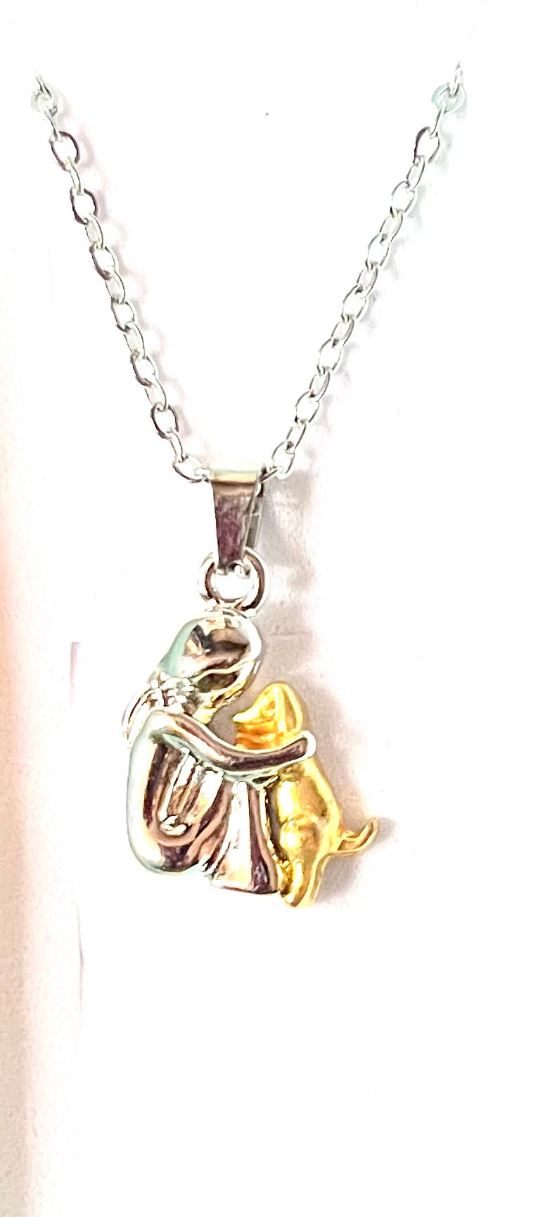 Necklace - girl & puppy