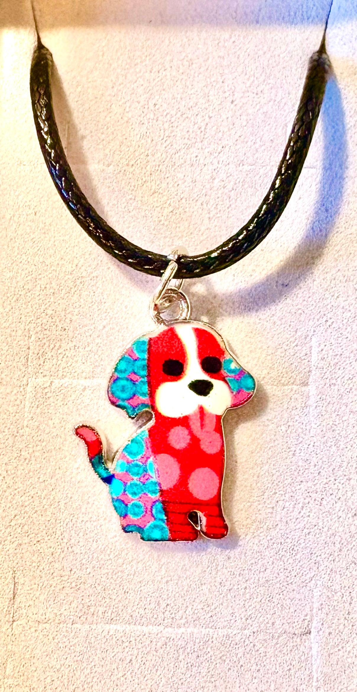 Dog - necklace - red pup