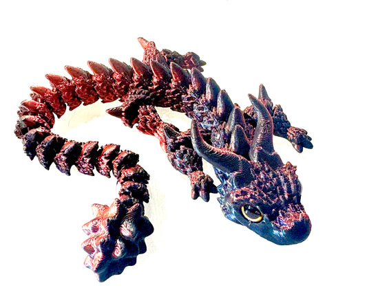 3D printed - Dragon. Copper/ black coloured