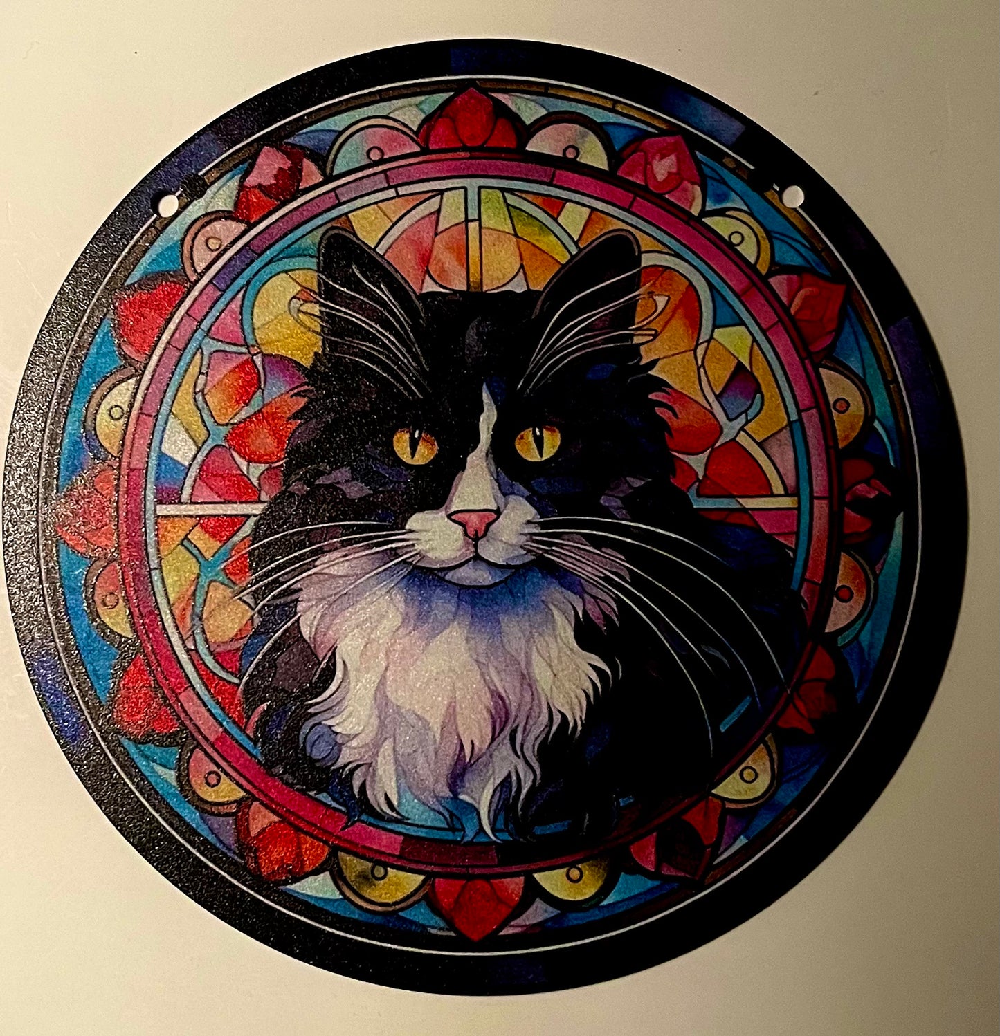 Cat suncatcher - Black and white