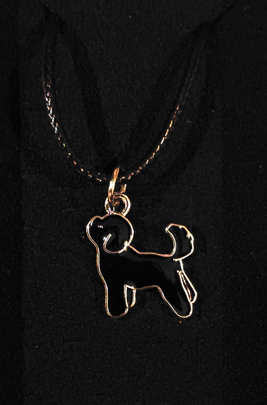 Dog - necklace - black dog