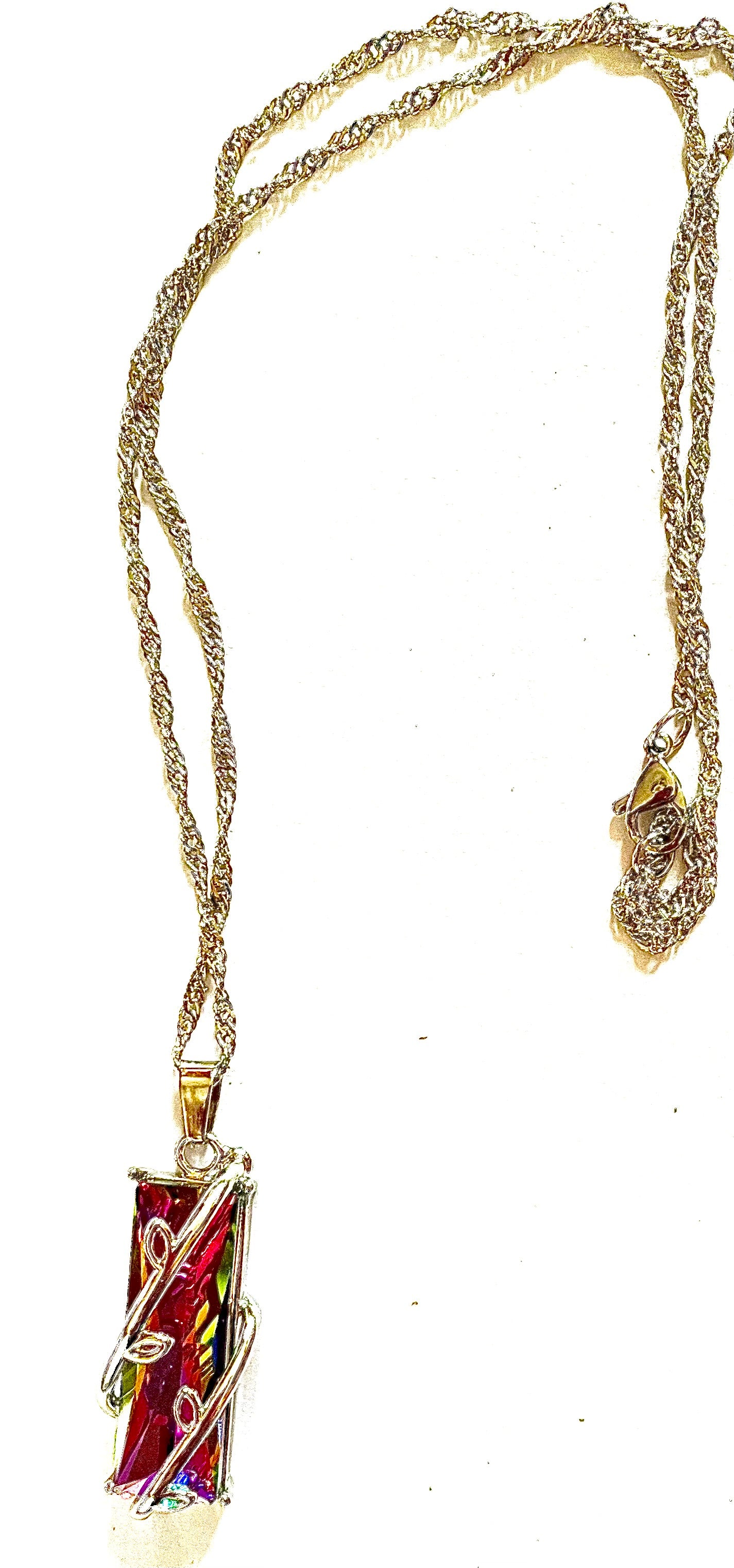 Necklace - multi colours prism effect