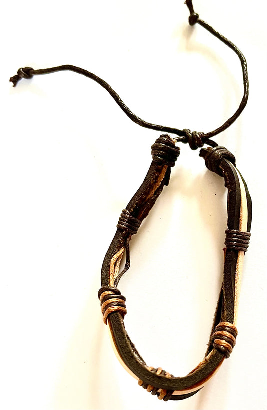 Bracelet - men’s / women’s brown tri-colour