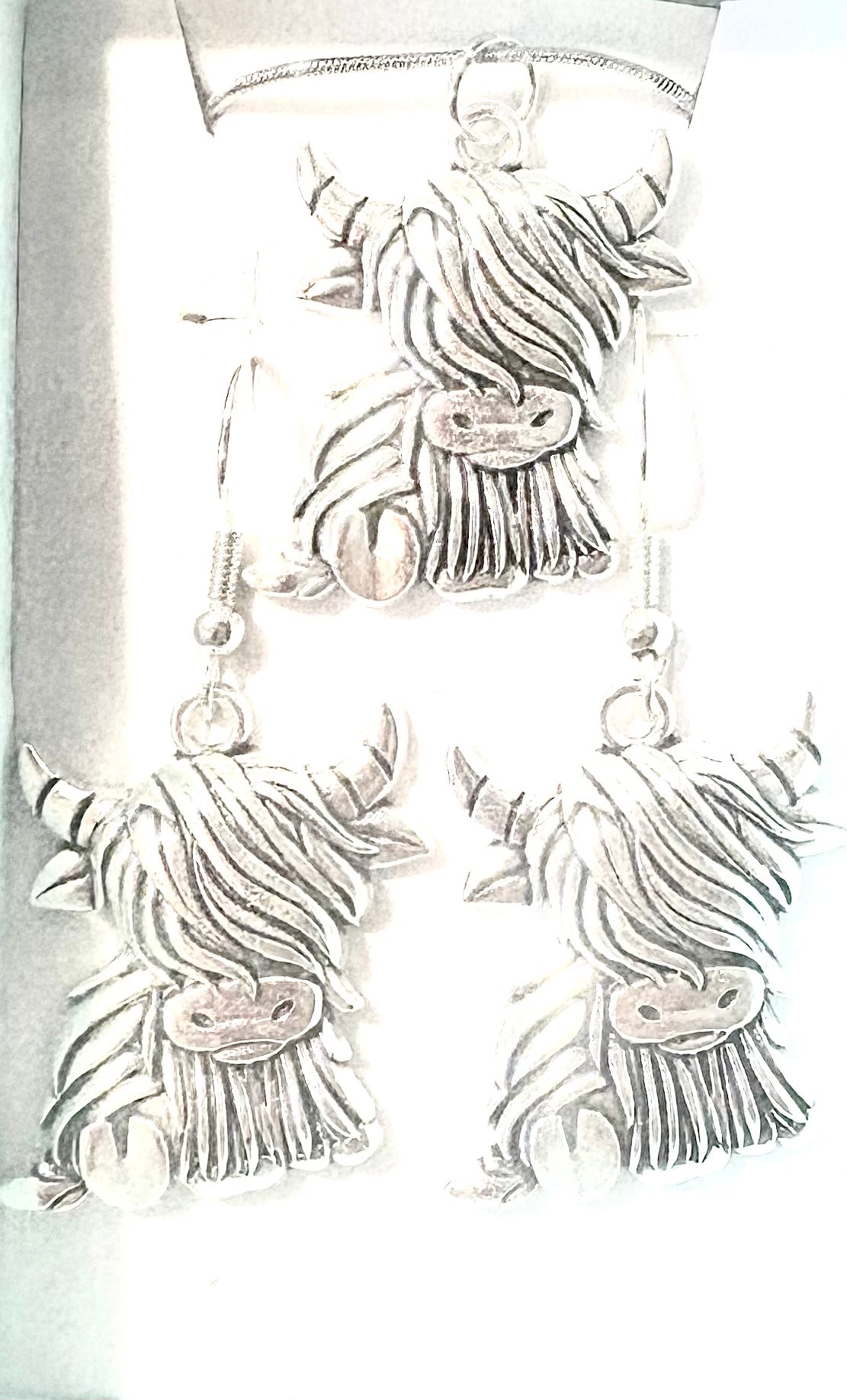 Highland cow/bull - 2pc jewellery set