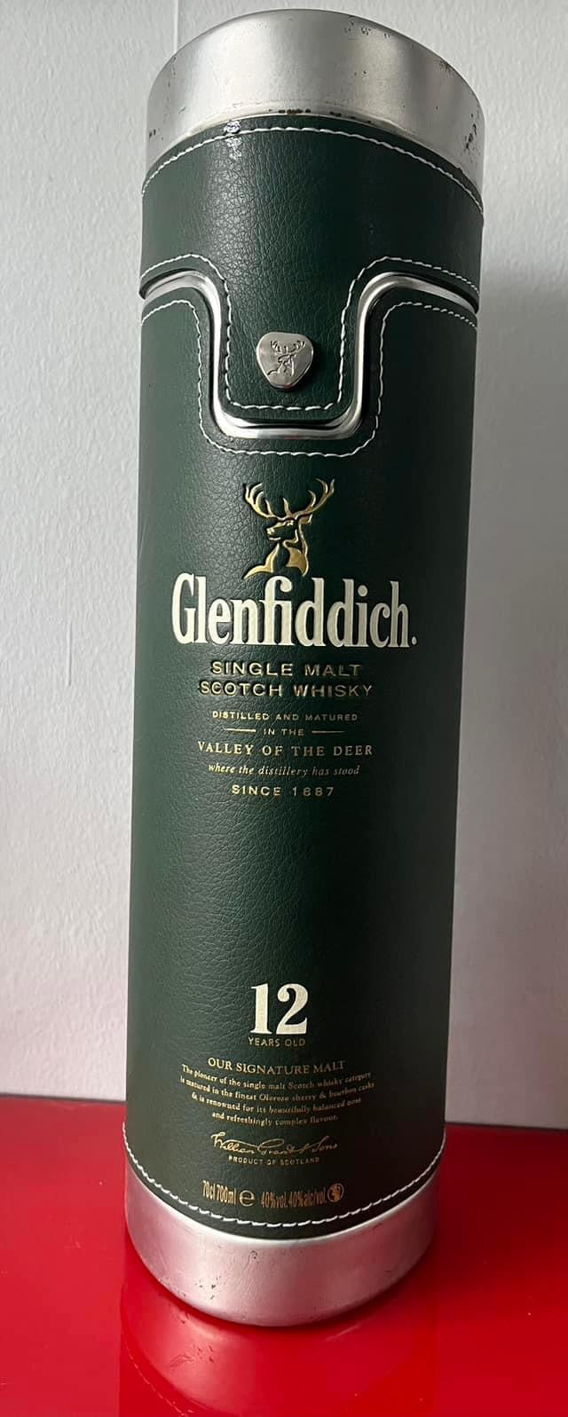 Glenfiddich whiskey bottle holder