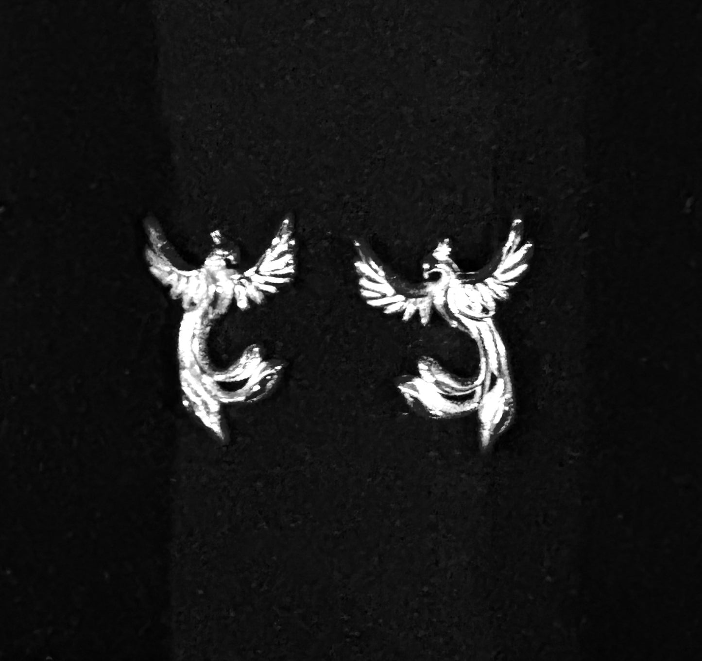 Dragon - earrings ( small flying stud earrings)