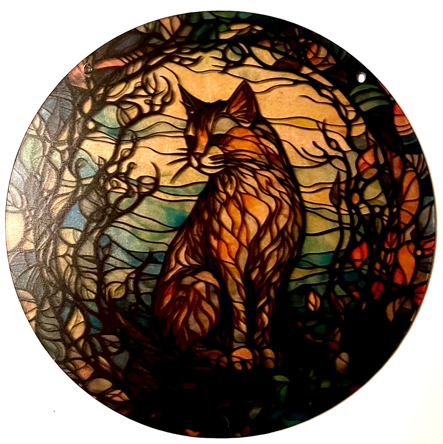 Cat wooden plaque- ginger