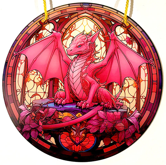 Dragon suncatcher - pink