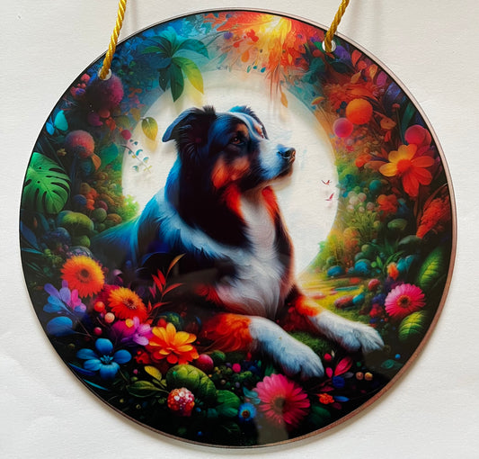 Dog Suncatcher - Collie (tri coloured)