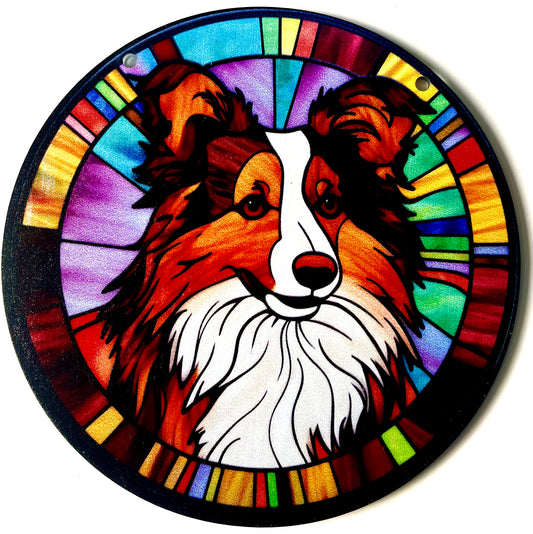 Dog suncatcher - Sable Collie