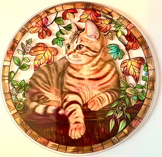 Cat Suncatcher - beige/ brown