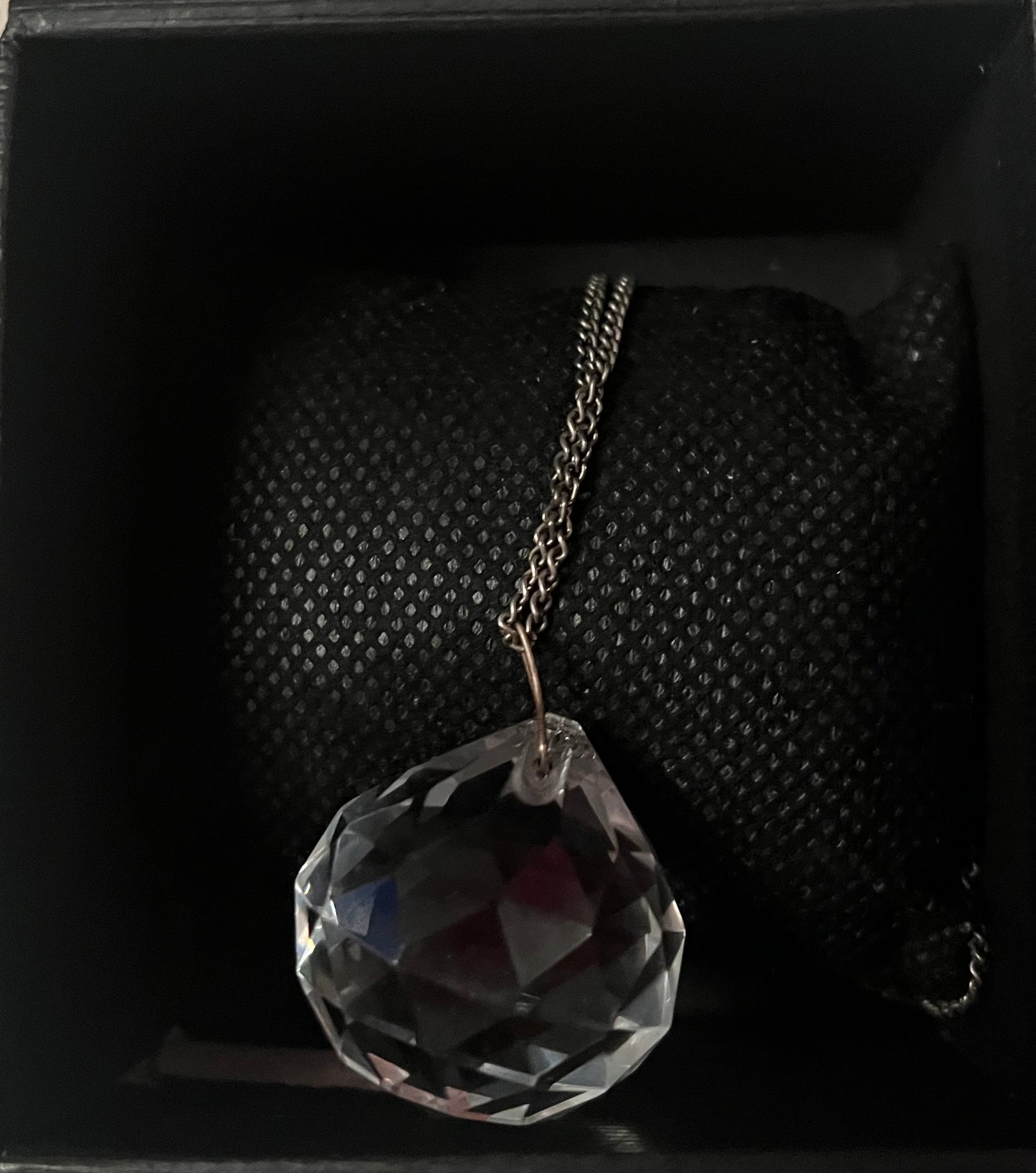Crystal sphere jewellery necklace