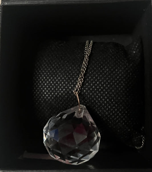Crystal sphere jewellery necklace