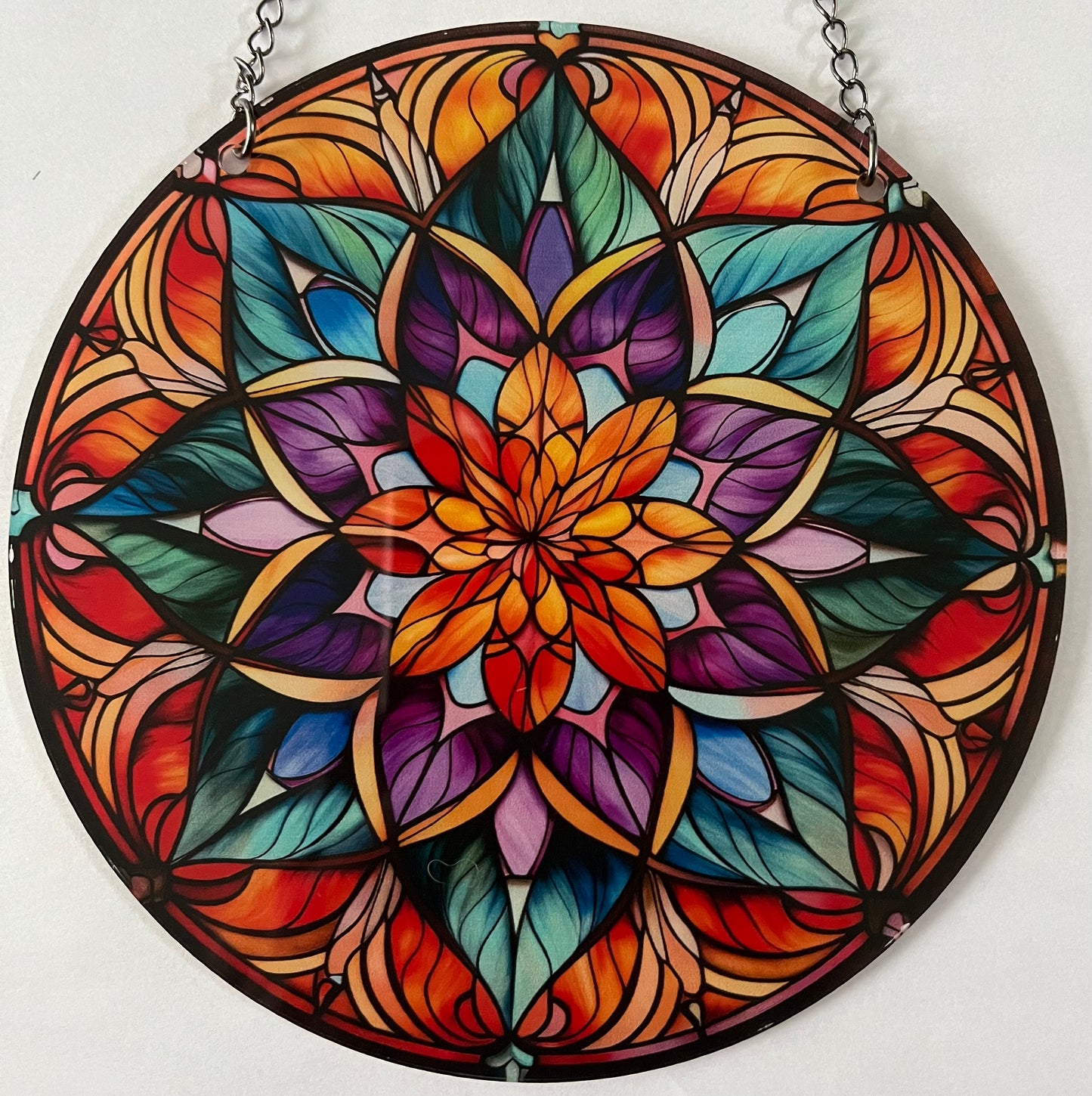 Lotus flower suncatcher - multicoloured