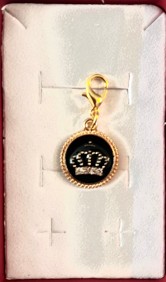 Dog charm - Black Crown