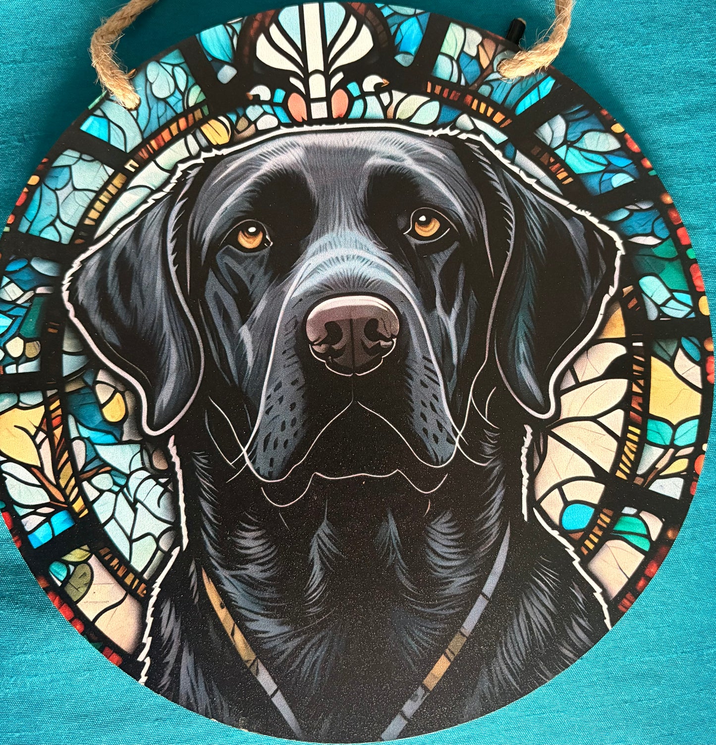Dog Wooden hanging plaque - Black Labrador